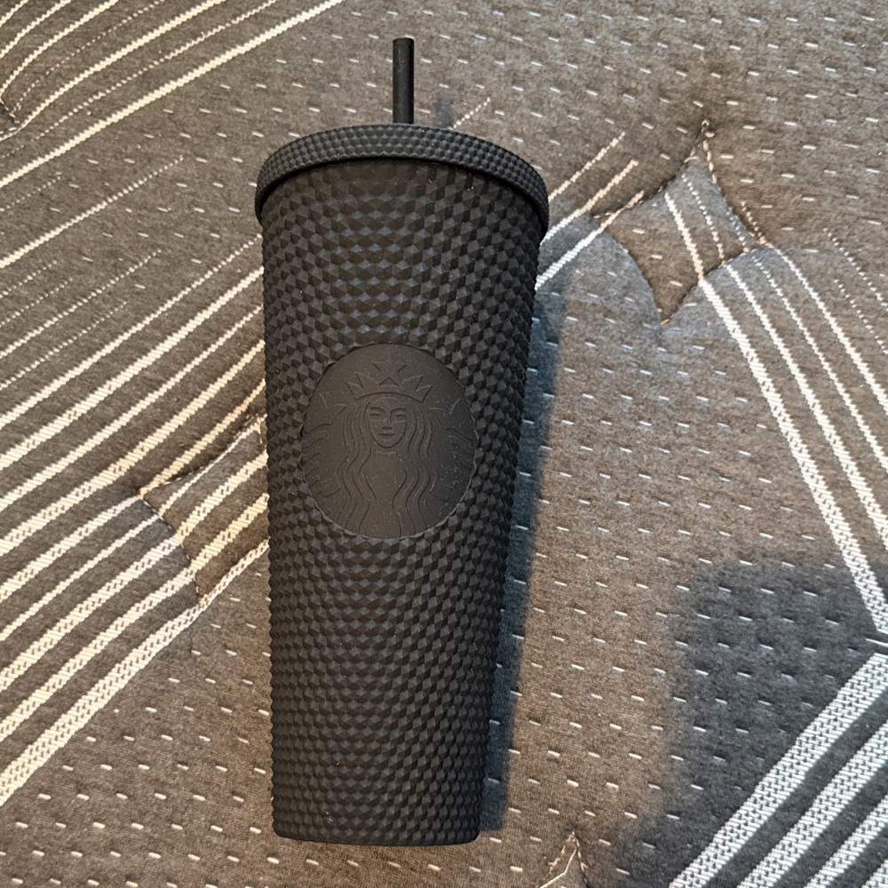 Starbucks Matte Black Studded Tumbler with Straw